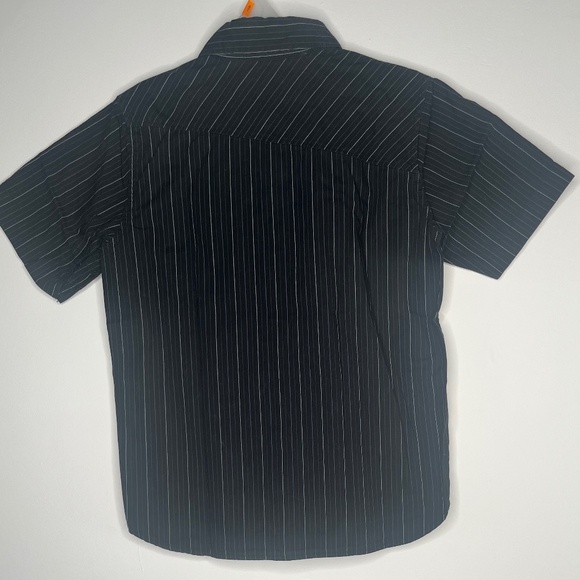 Kids Volcom Short Sleeve Button Down Striped Shirt - Picture 2 of 3